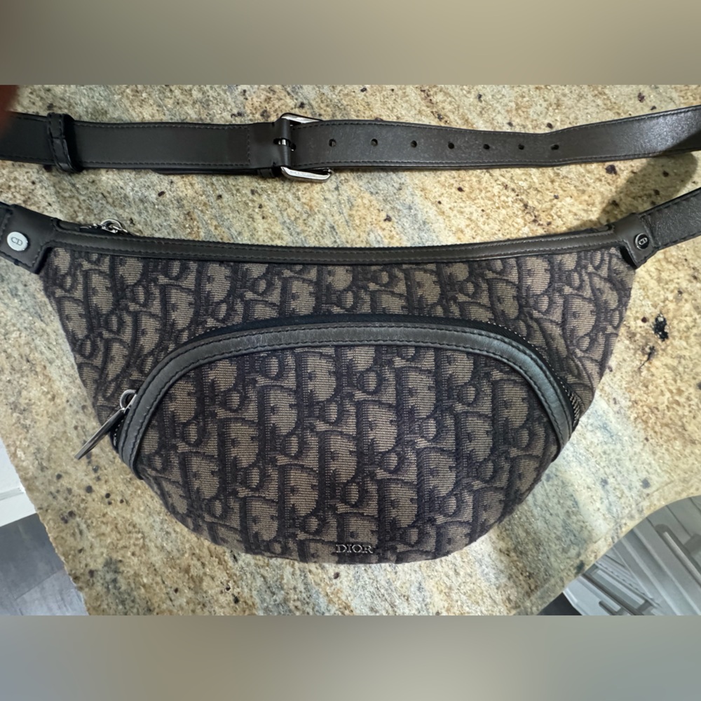 Dior Brown Oblique Patterned Belt Bag